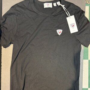 Rossignol (Italia) Men's Logo Plain Tee- Black, Size XS-  BRAND New WITH Tags!